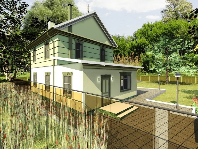 Визуализация проекта двухэтажного загородного дома "Комфорт"