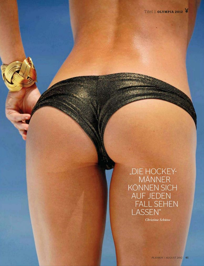 Участница Олимпиады, немецкая спортсменка Кристина Шутце (Christina Schutze) в журнале Playboy Germany, август 2012