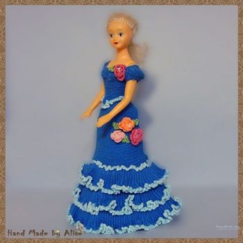 Платье для Барби. Работа Alise Crochet