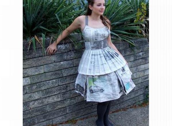 как сделать платье из газет