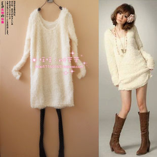 Южная Корея женщин осень/зима издание новой тонкой плюшевые тонкий длинный свитер