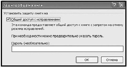 Рис. 2.26. Окно «Защита общей книги»