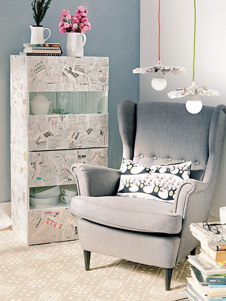 Декупаж мебели из газет: 2 мастер-класса