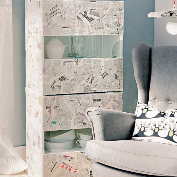 Декупаж мебели из газет: 2 мастер-класса