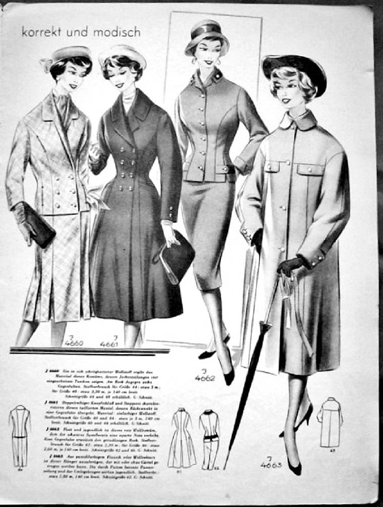 «По страницам Modenschau»: мода 50-х годов прошлого столетия
