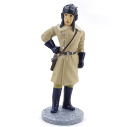 Оловянная миниатюра офицер бронетанковых войск в зимней полевой форме