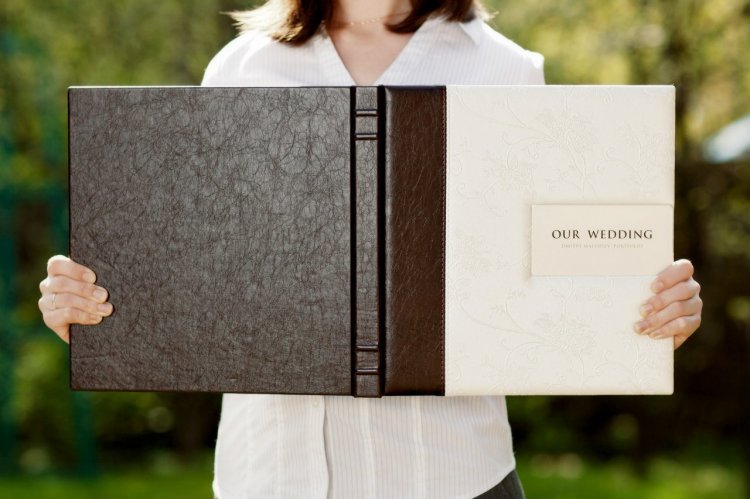 Минималистический стиль свадебной фотокниги