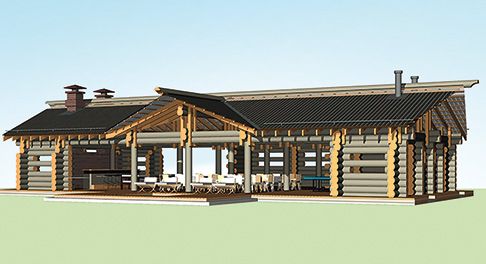 Беседка в поселке Моква