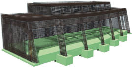 Рис. 13. Контроль коллизий арматуры различных сборных элементов с армированием элементов монолитных участков в 3D-модели