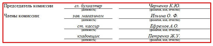 ИНВ-22, ответственные лица