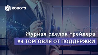 журнал сделок трейдера Торговля от поддержки #4