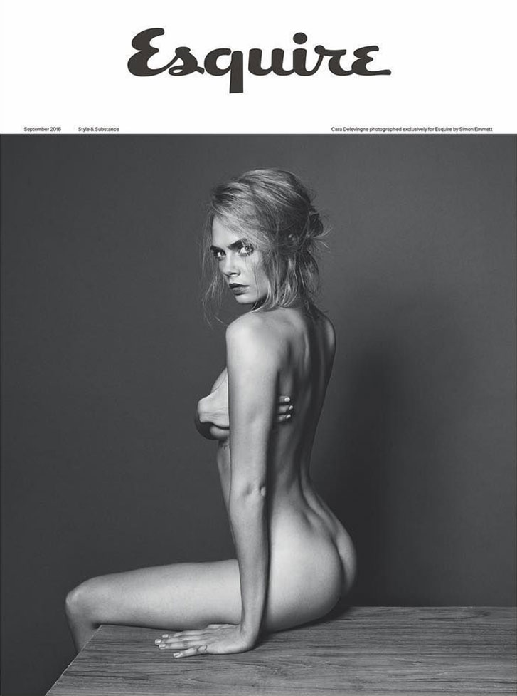 голая Кара Делевинь в журнале Esquire UK, сентябрь 2016 / Cara Delevingne by Simon Emmett