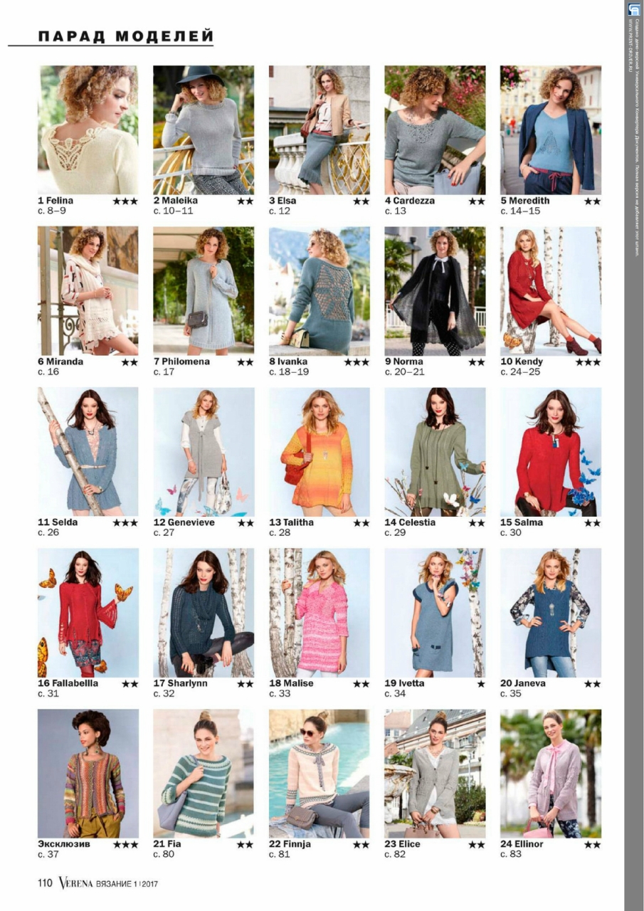 Вязание спицами от Burda. Журнал «VERENA №1 2017» (3)