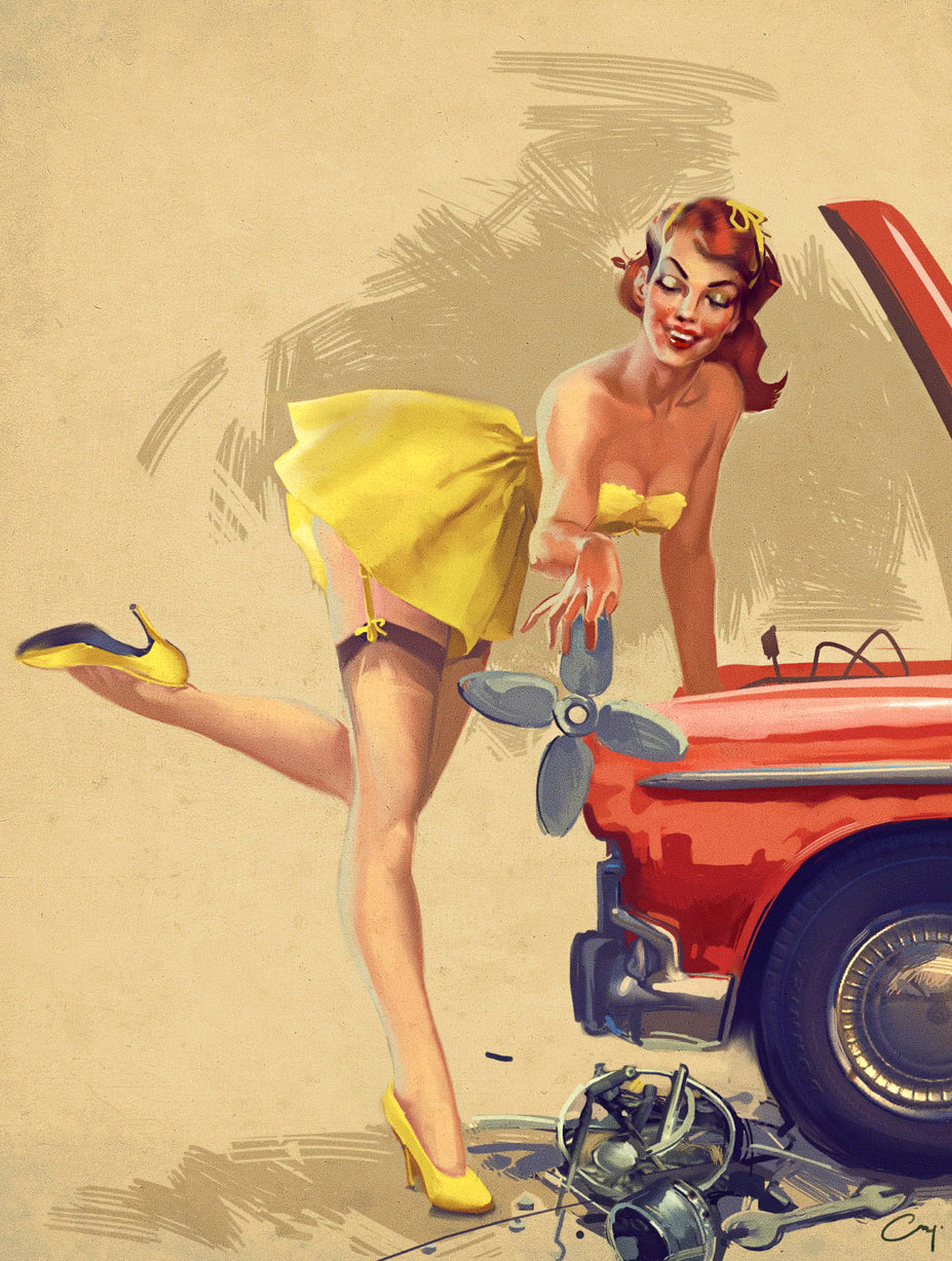 пин-ап девушки для календаря игры Mafia II / pin-up girls