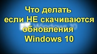 Что делать если НЕ скачиваются обновления Windows 10