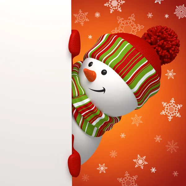 Баннер снеговика — стоковое фото