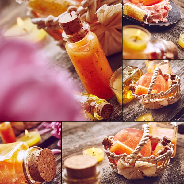 Коллаж спа — стоковое изображение Коллаж спа Стоковая Картинка