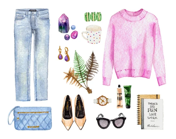 Мода Одежда и аксессуары — стоковое фото